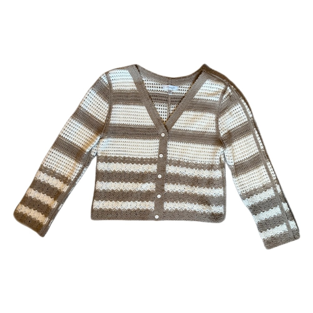 Chic Striped V-Neck Cardigan